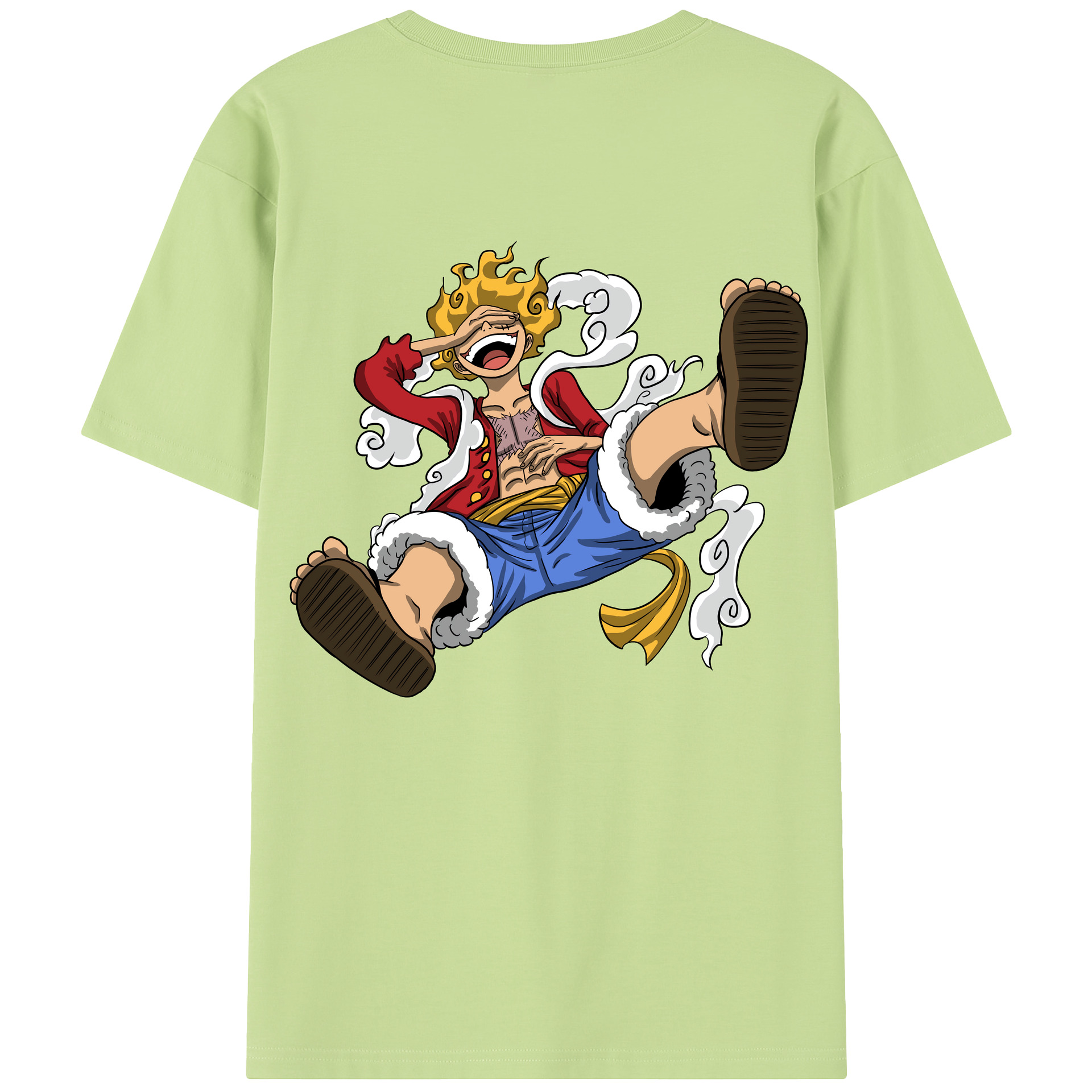 ワンピース モンキー・D・ルフィ ONE PIECE Monkey D. Luffy 綿100％半袖Tシャツ（背面プリント）